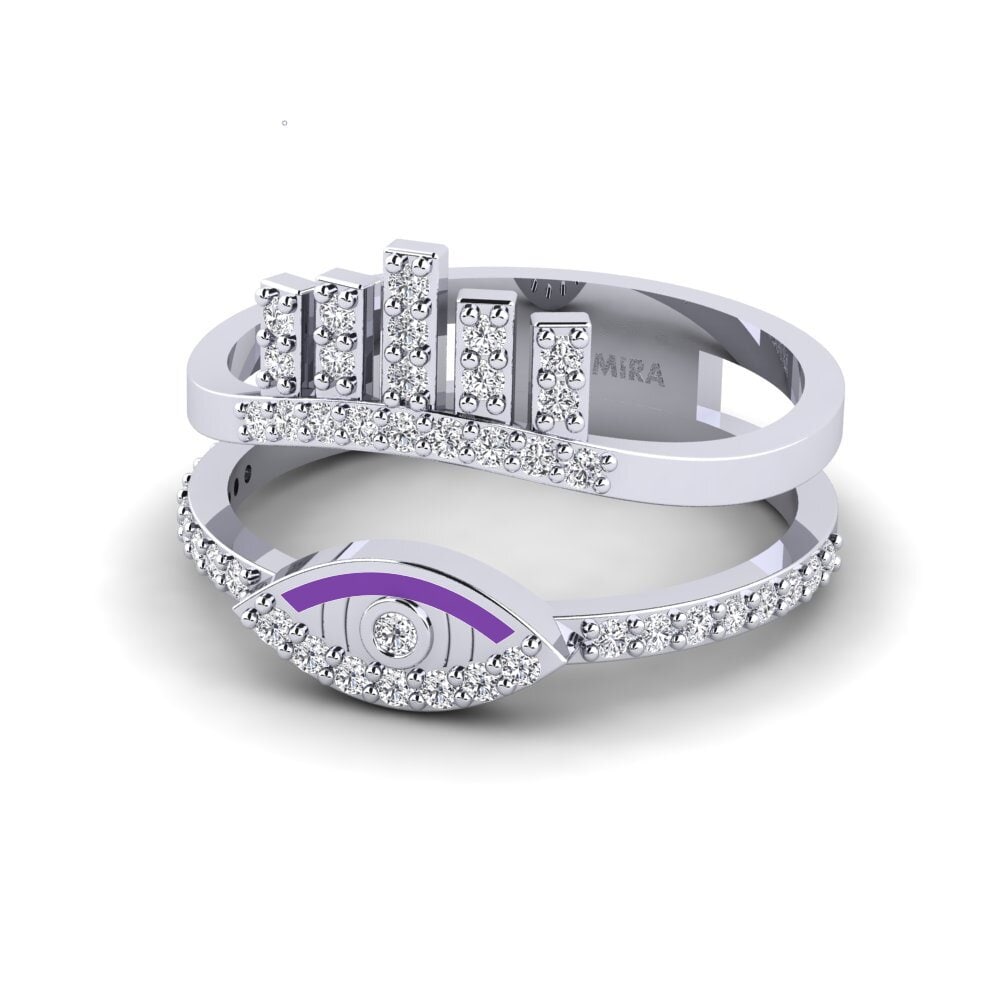 950 Platin Ring Skjold