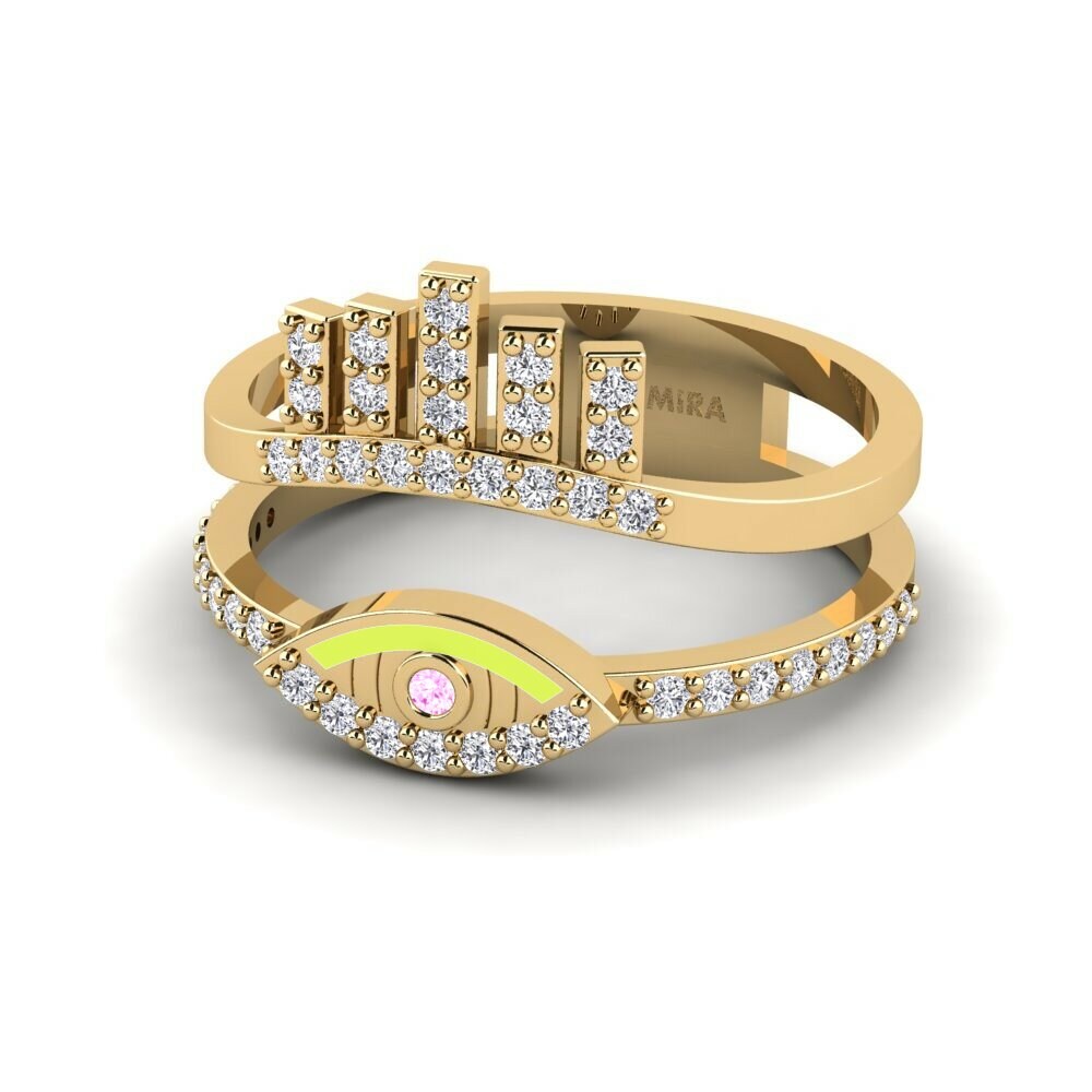 Saphir Rose Bague Skjold