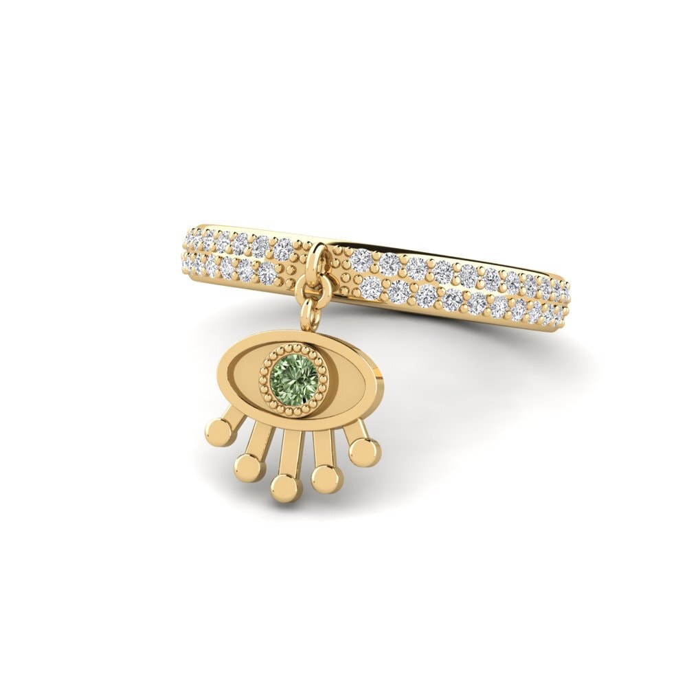 Diamante Verde Anel Socker