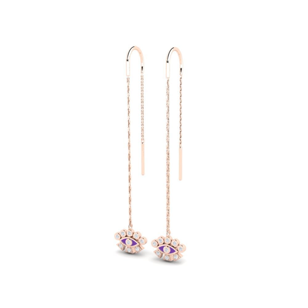 14k Oro Rosa Pendiente de mujer Syedra