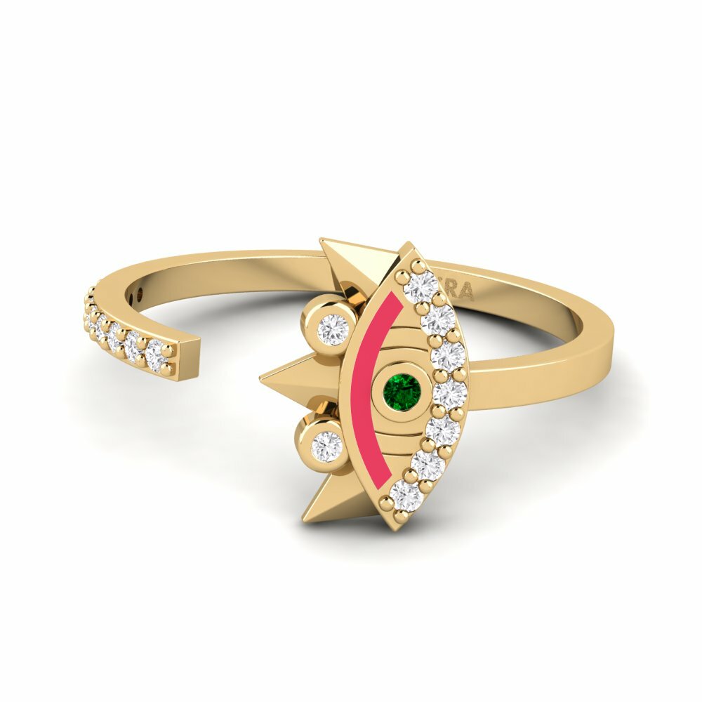 Bagues de fiançailles Zircone Vert Evil Eye