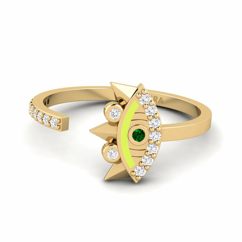 Bagues de fiançailles Zircone Vert Evil Eye