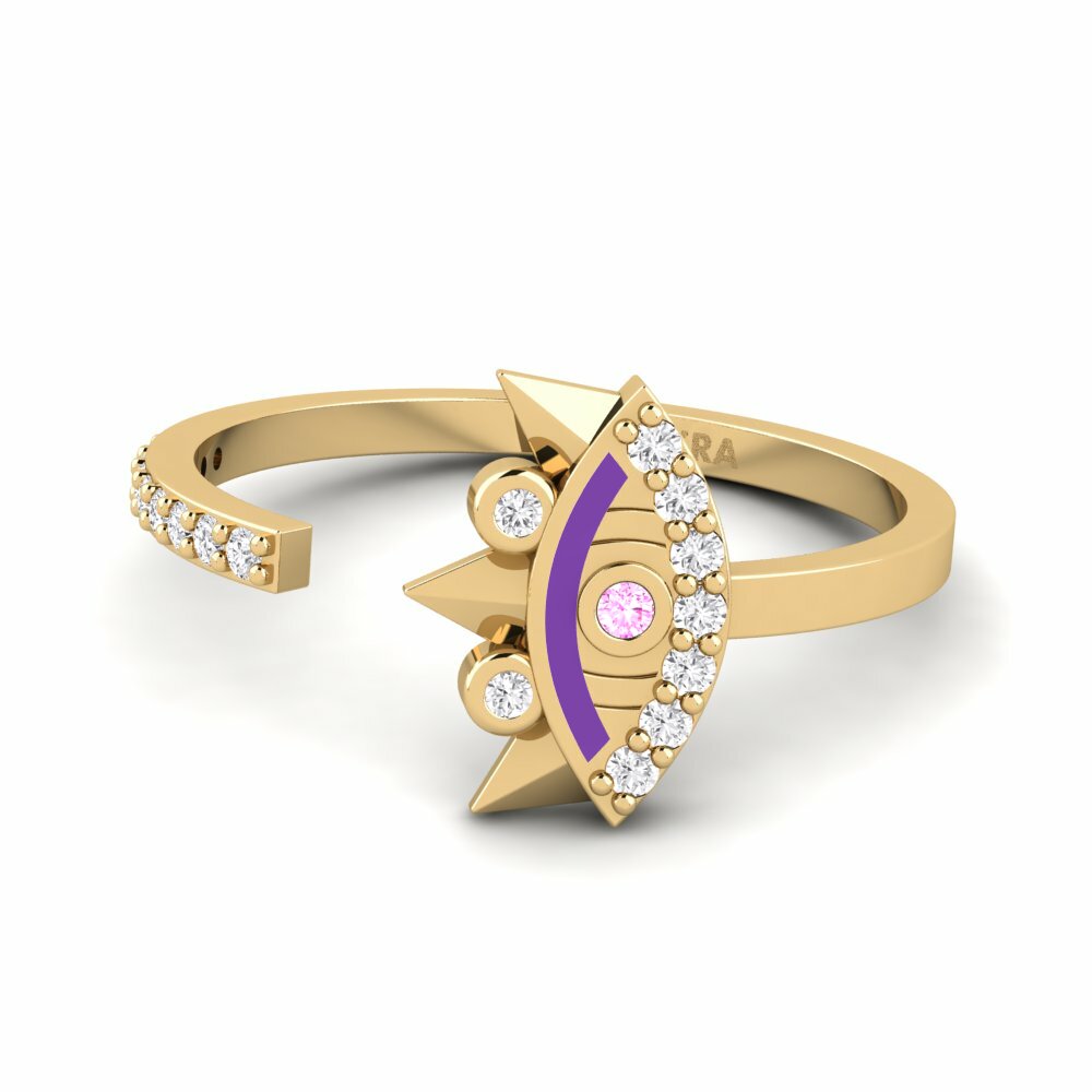 Bagues Saphir Rose Evil Eye