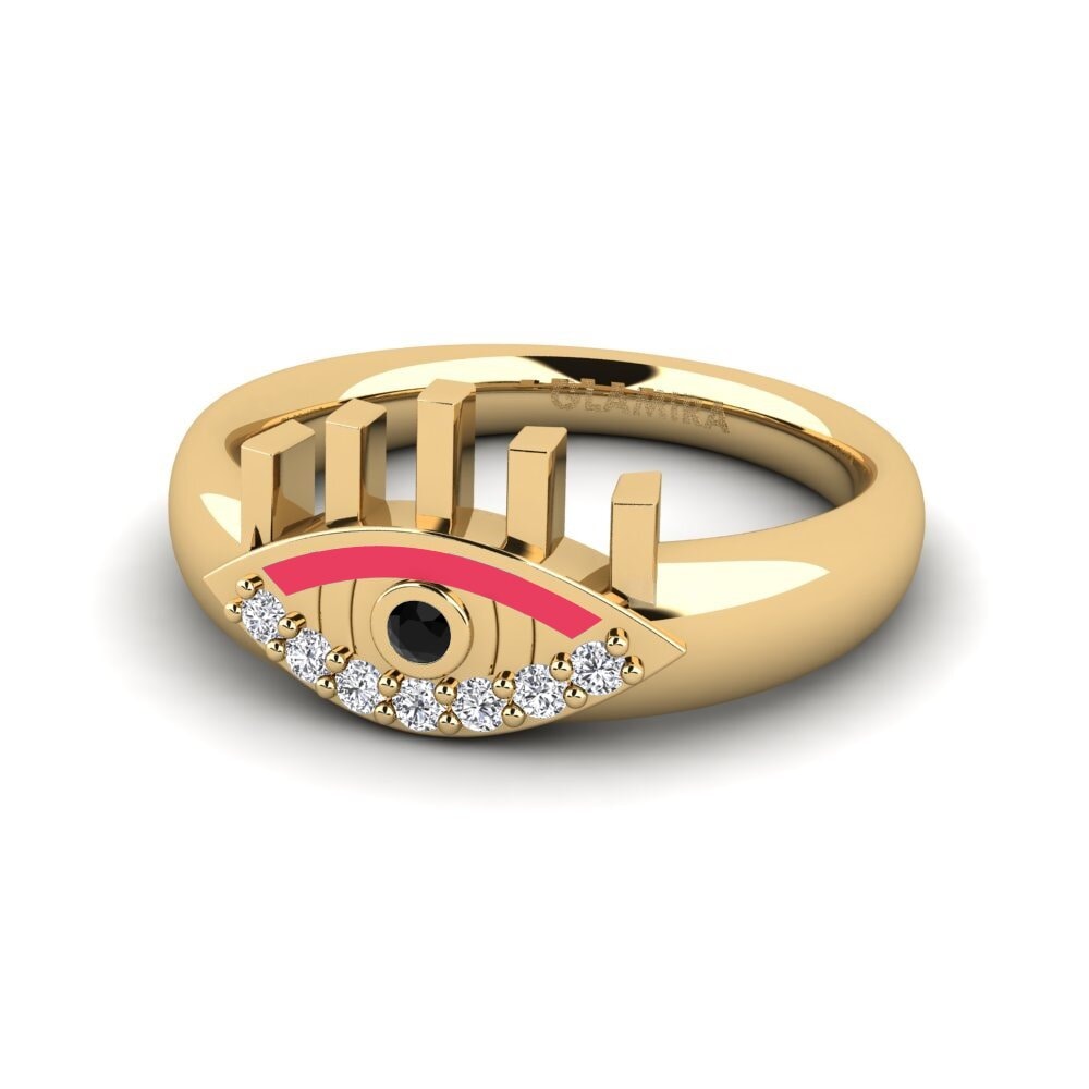 Schwarzer Saphir Pinker Ring Taming