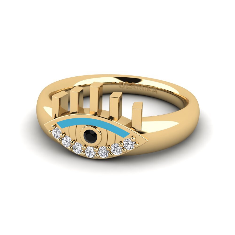 Schwarzer Diamant Pinker Ring Taming
