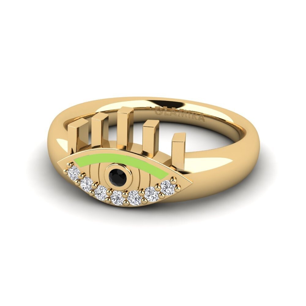 Schwarzer Diamant Pinker Ring Taming