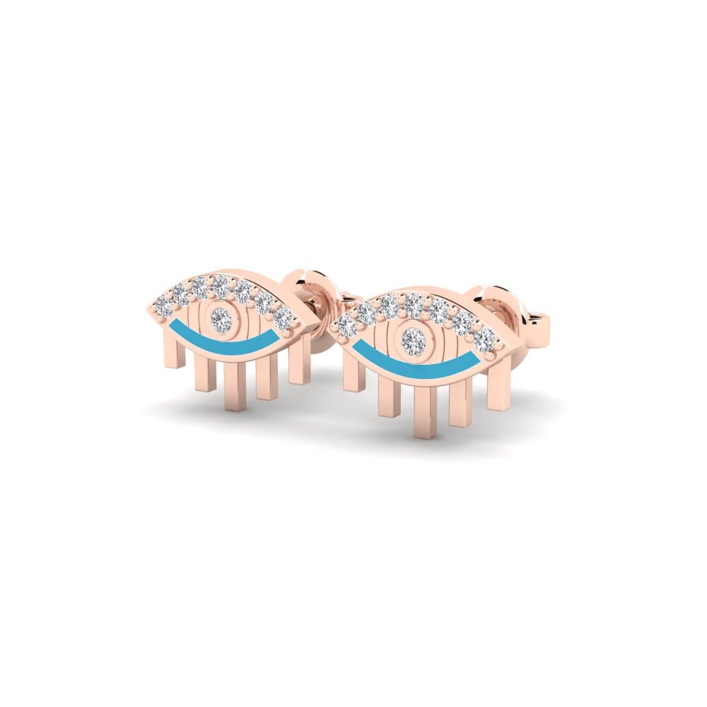 14k Oro Rosa Pendiente de mujer Tarcza