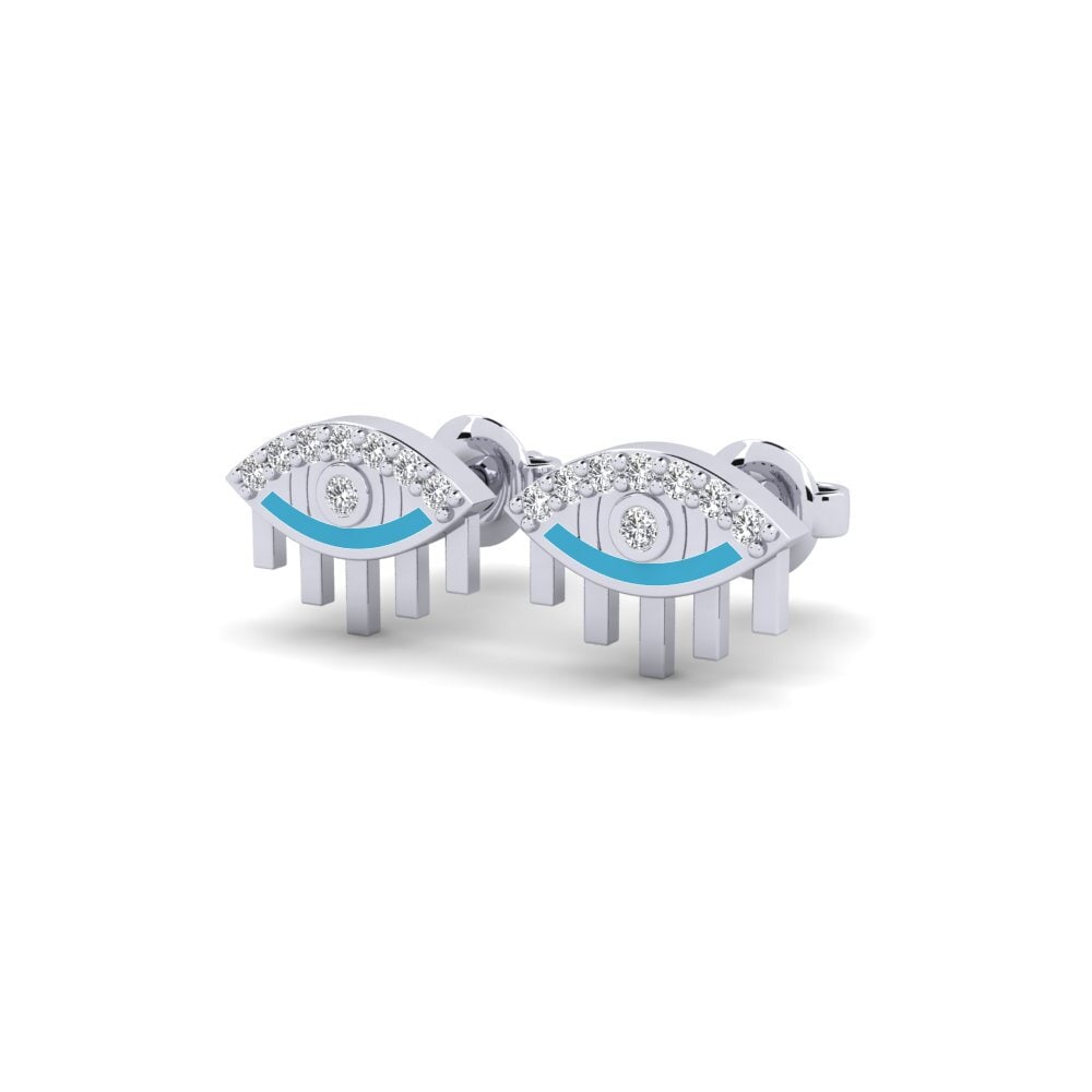 950 Palladium Damen ohrring Tarcza