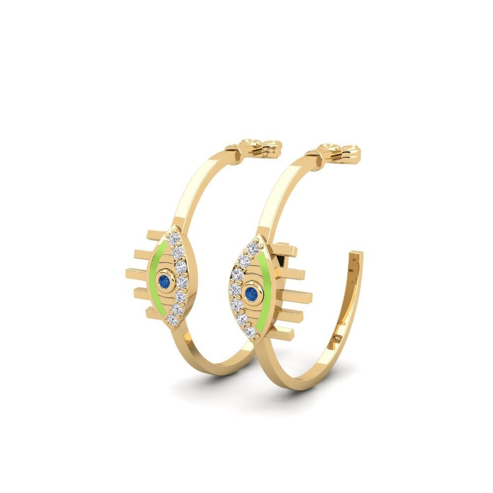 Dark Blue Zirconia Women's Earring Tarka