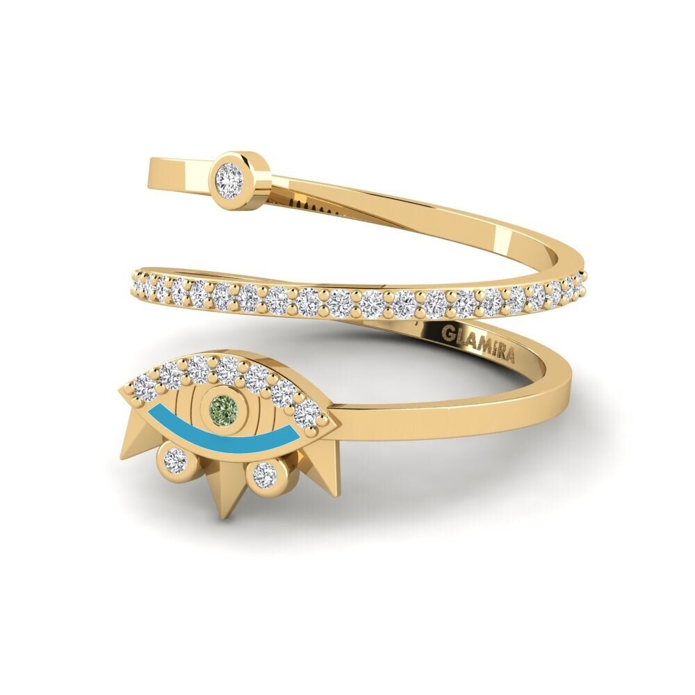 Diamante Verde Anel Umbala