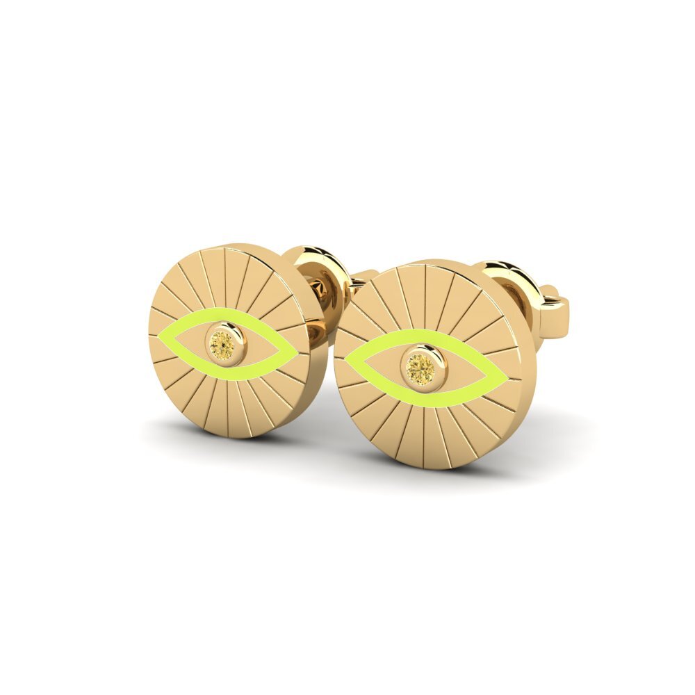 Diamante Giallo Orecchino da donna Vairogs