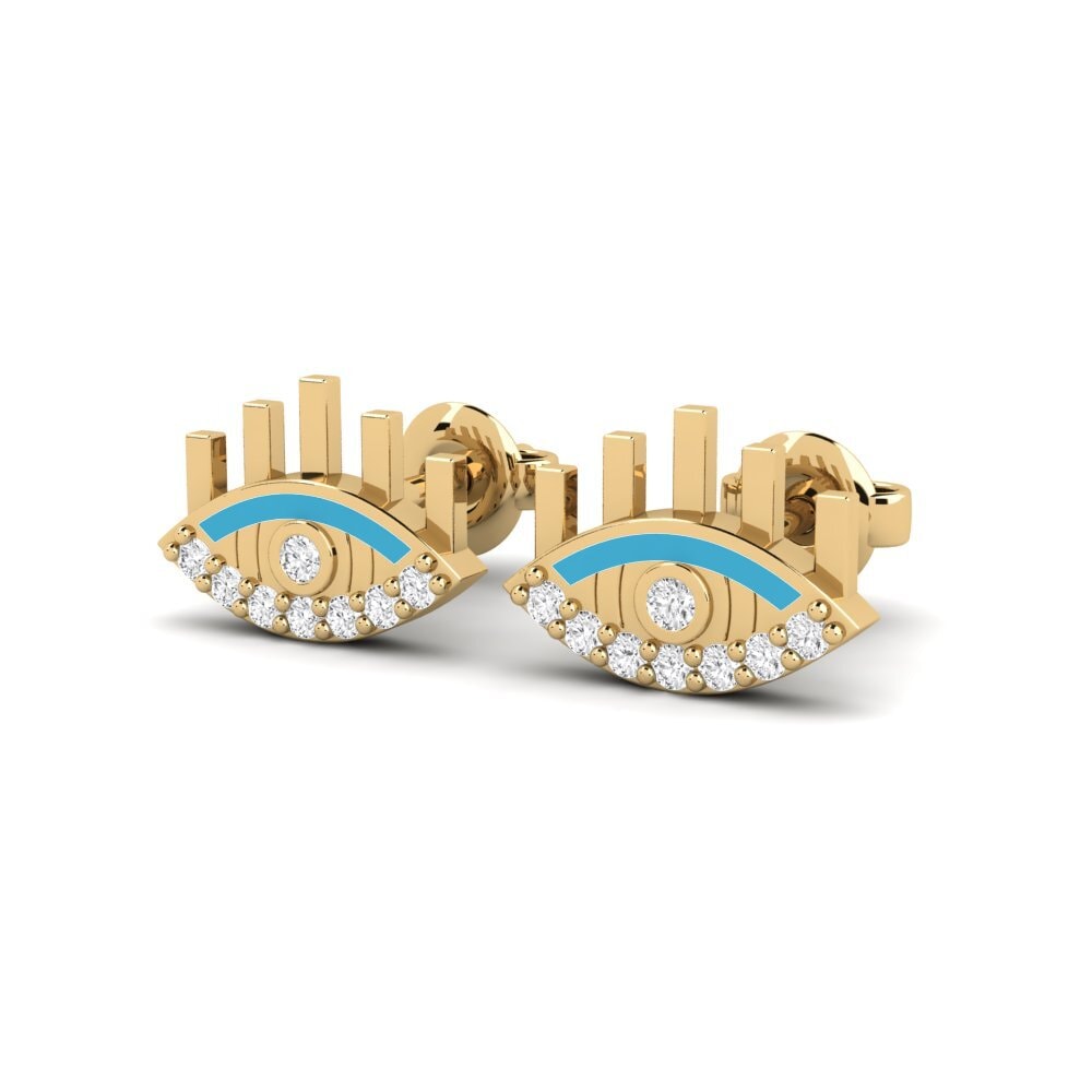 Saphir Blanc Boucle d'oreille femme Warnasa - A