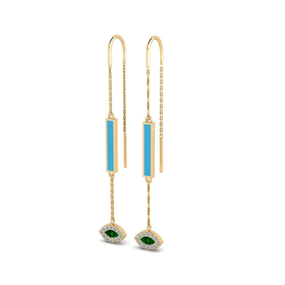 Circonita Verde Pendiente de mujer Warnasa - B