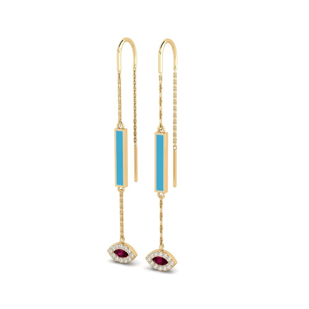 Granate Rhodolite Pendiente de mujer Warnasa - B