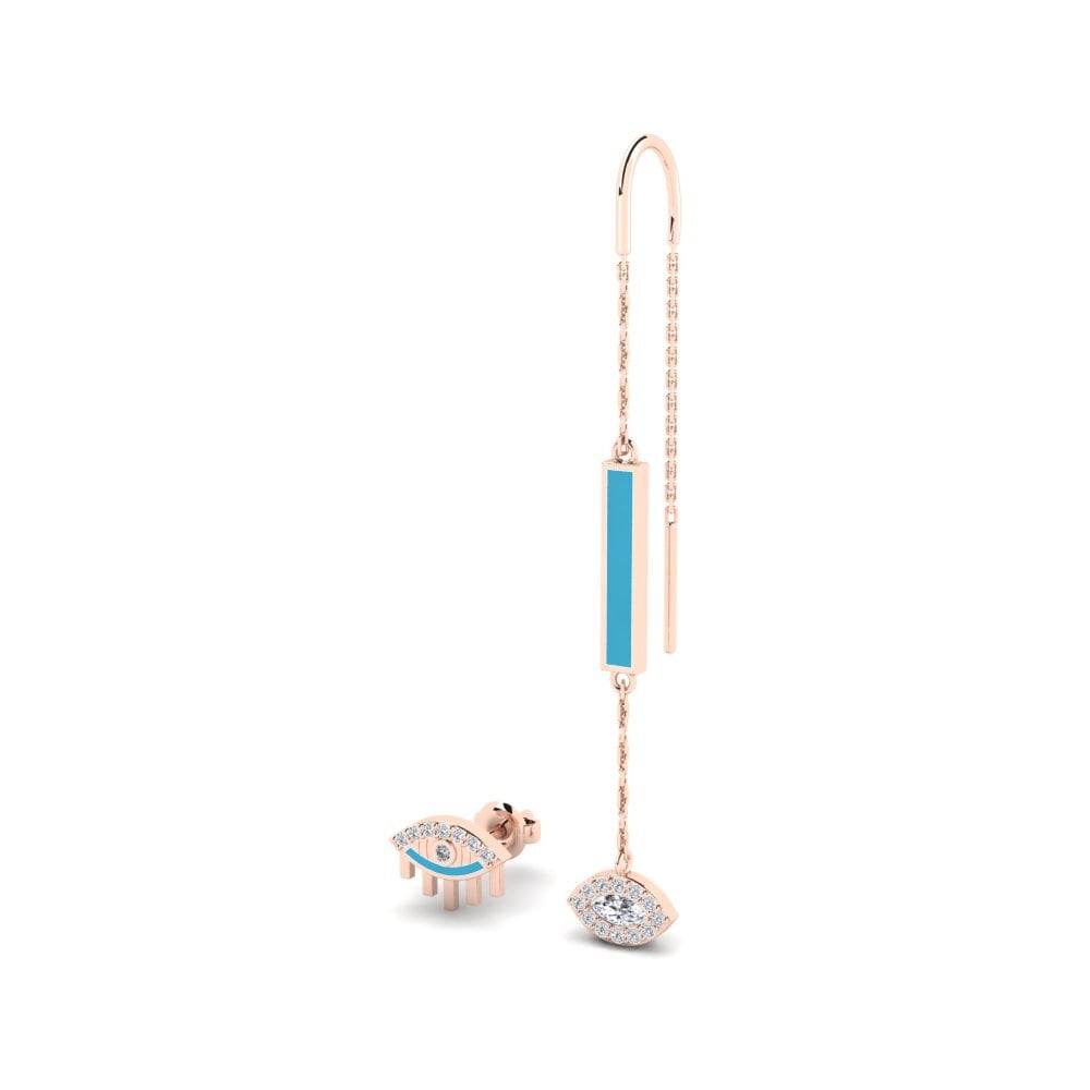 14ct Rose Gold Women's Earring Warnasa