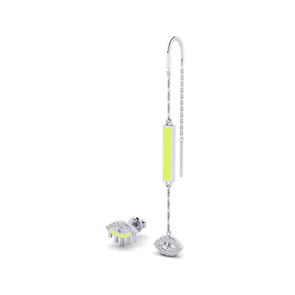 Plata 925 Pendiente de mujer Warnasa