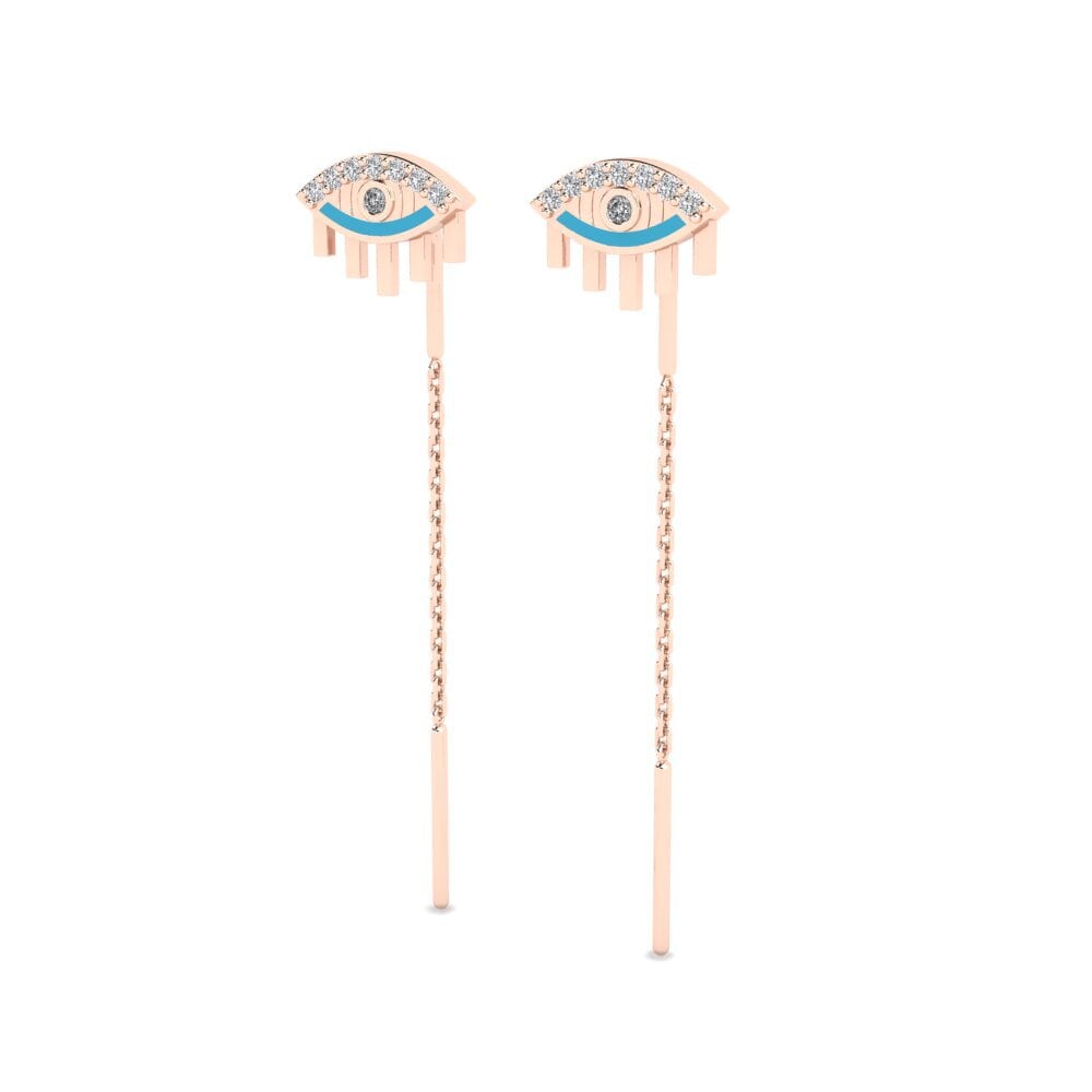 14ct Rose Gold Women's Earring Werna