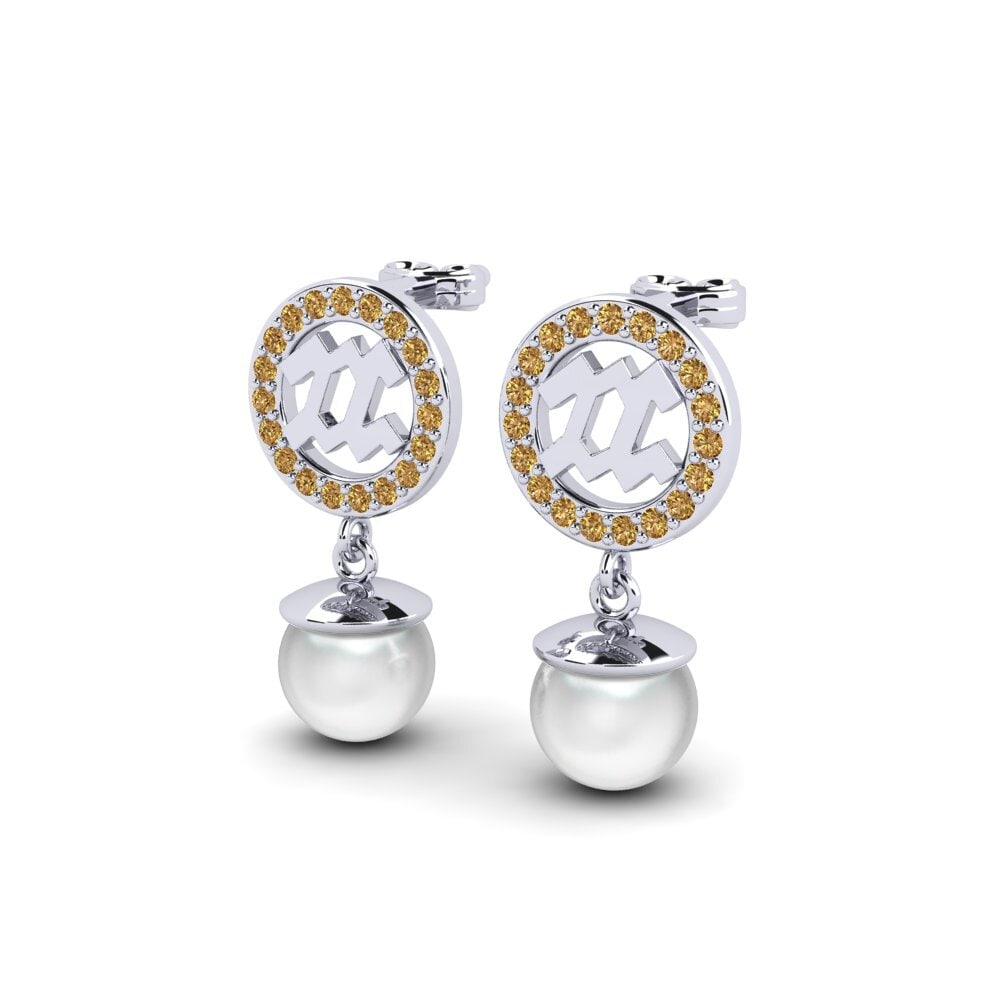 Brauner Diamant Damen ohrring Brena - Aquarius