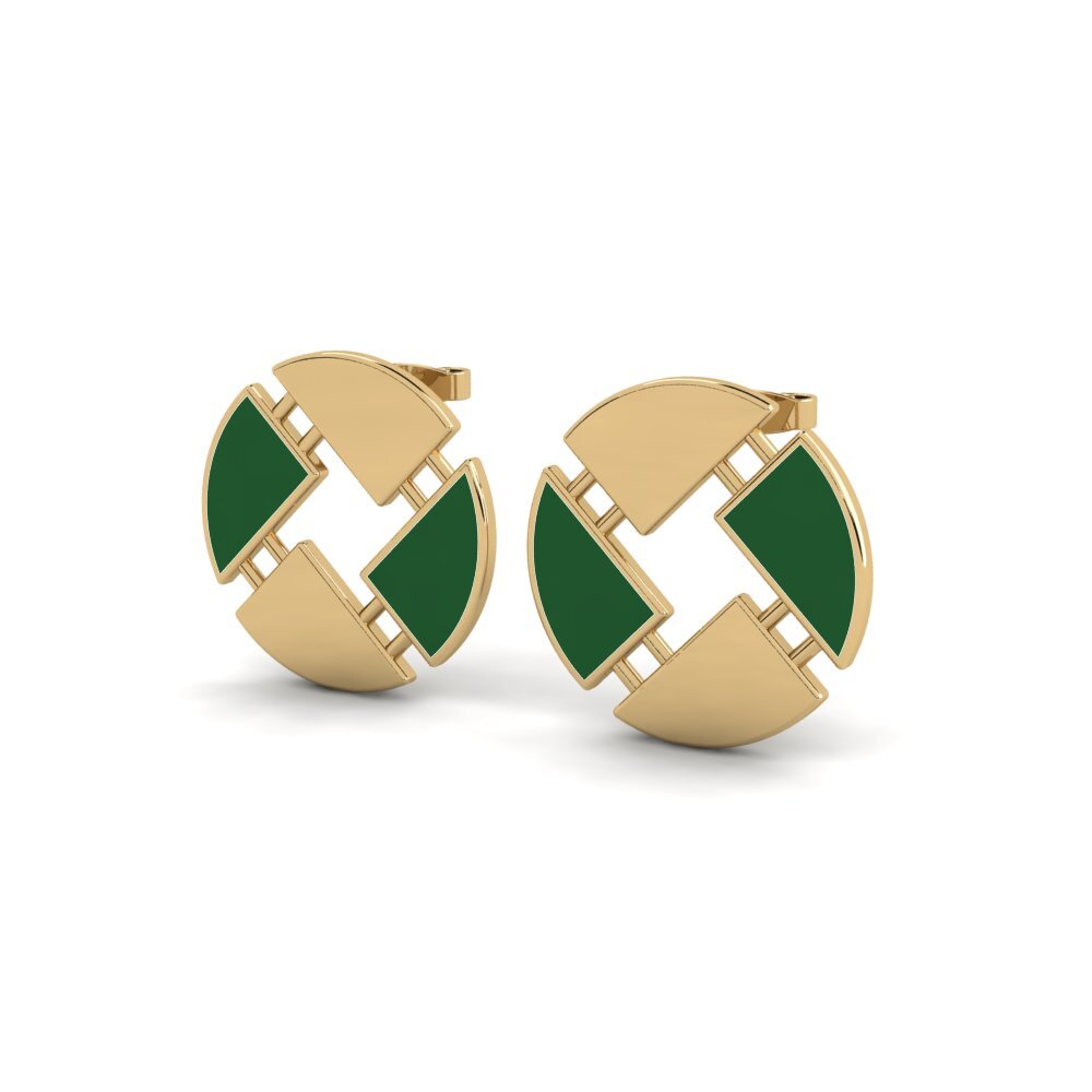 9k Oro Amarillo Pendientes Gomed