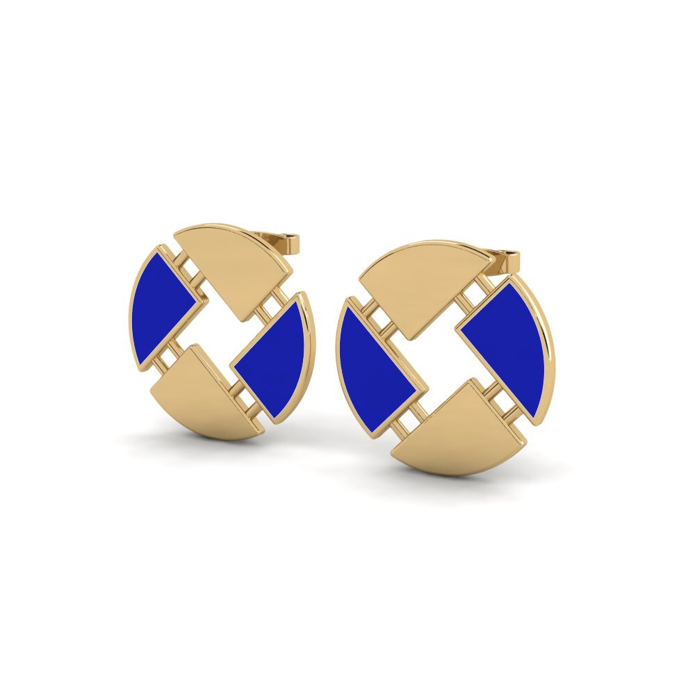 9k Oro Amarillo Pendientes Gomed