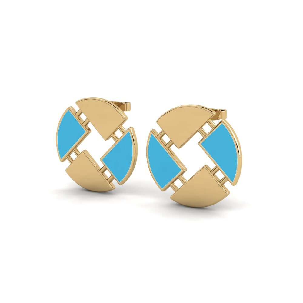 9k Oro Amarillo Pendientes Gomed
