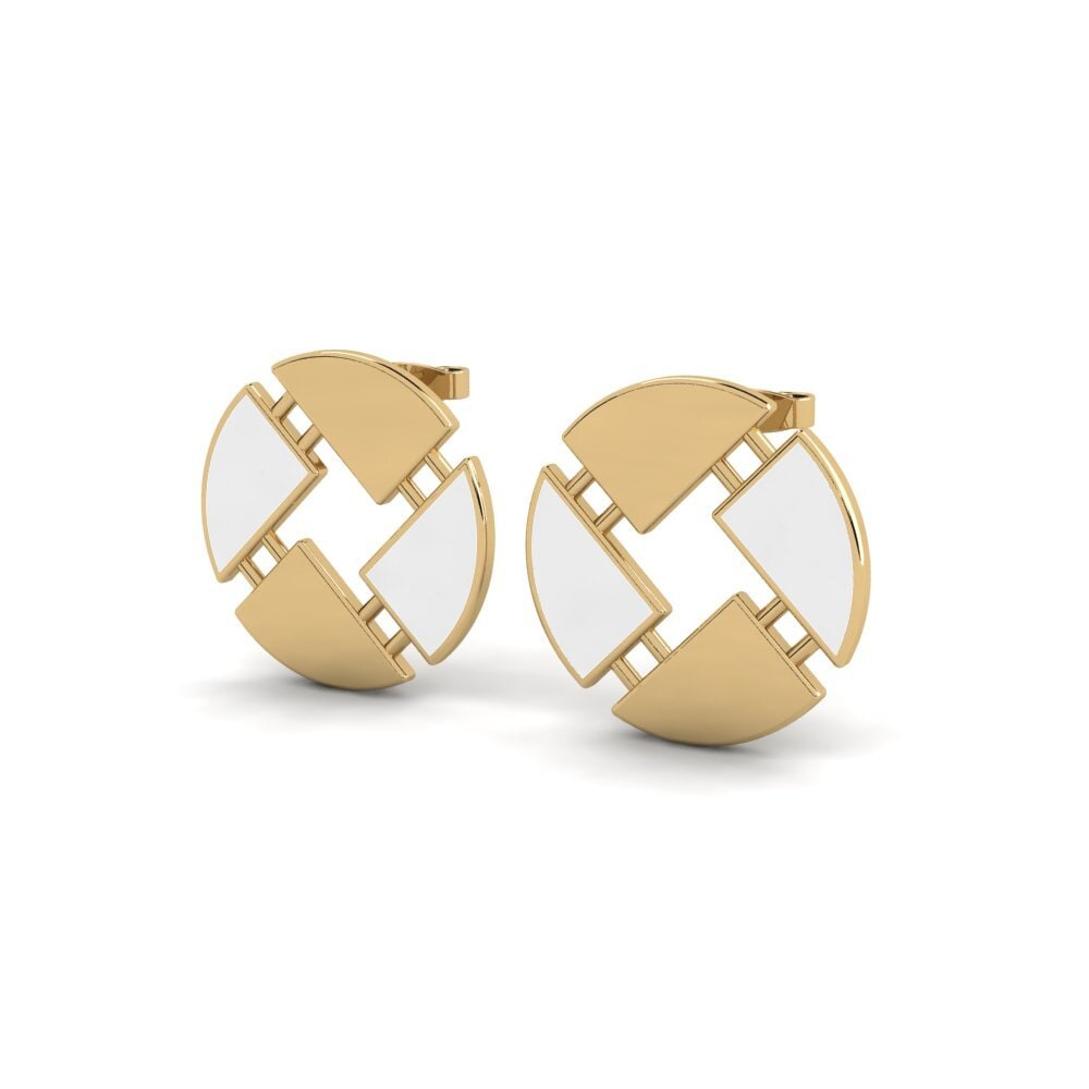 9k Oro Amarillo Pendientes Gomed