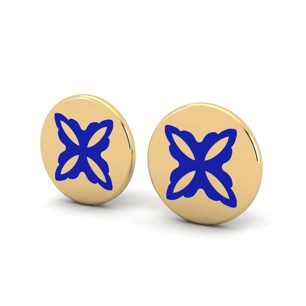 9k Oro Amarillo Pendientes Wanieny