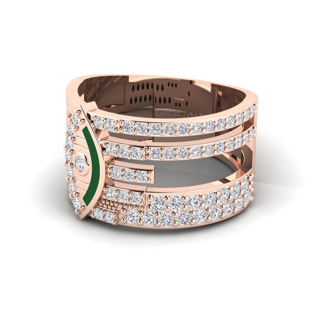 Rotgold 375 Ring Disgleirio