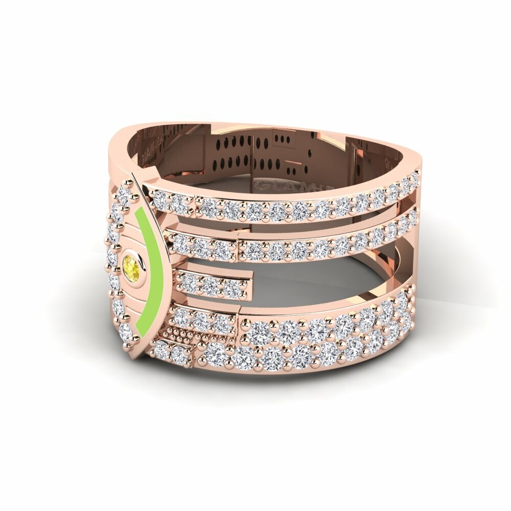 Saphir Jaune Bague Disgleirio