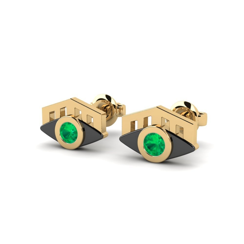 Émeraude Boucle d'oreille femme Domenix