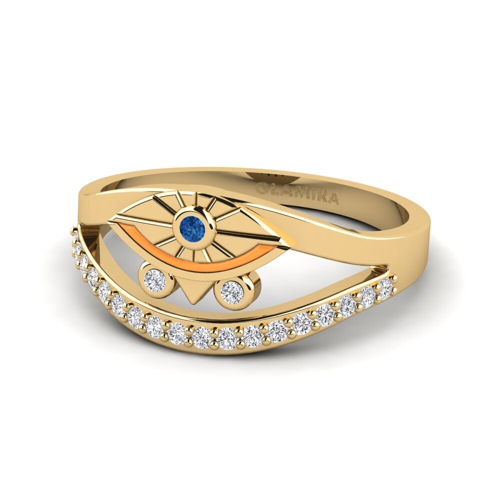 Circonita Azul Oscuro Anillo Dotote
