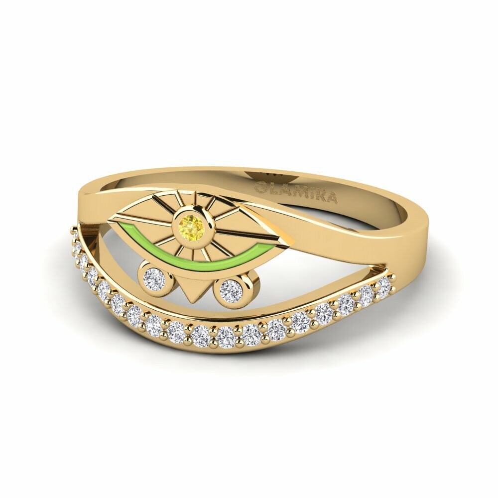 Saphir Jaune Bague Dotote