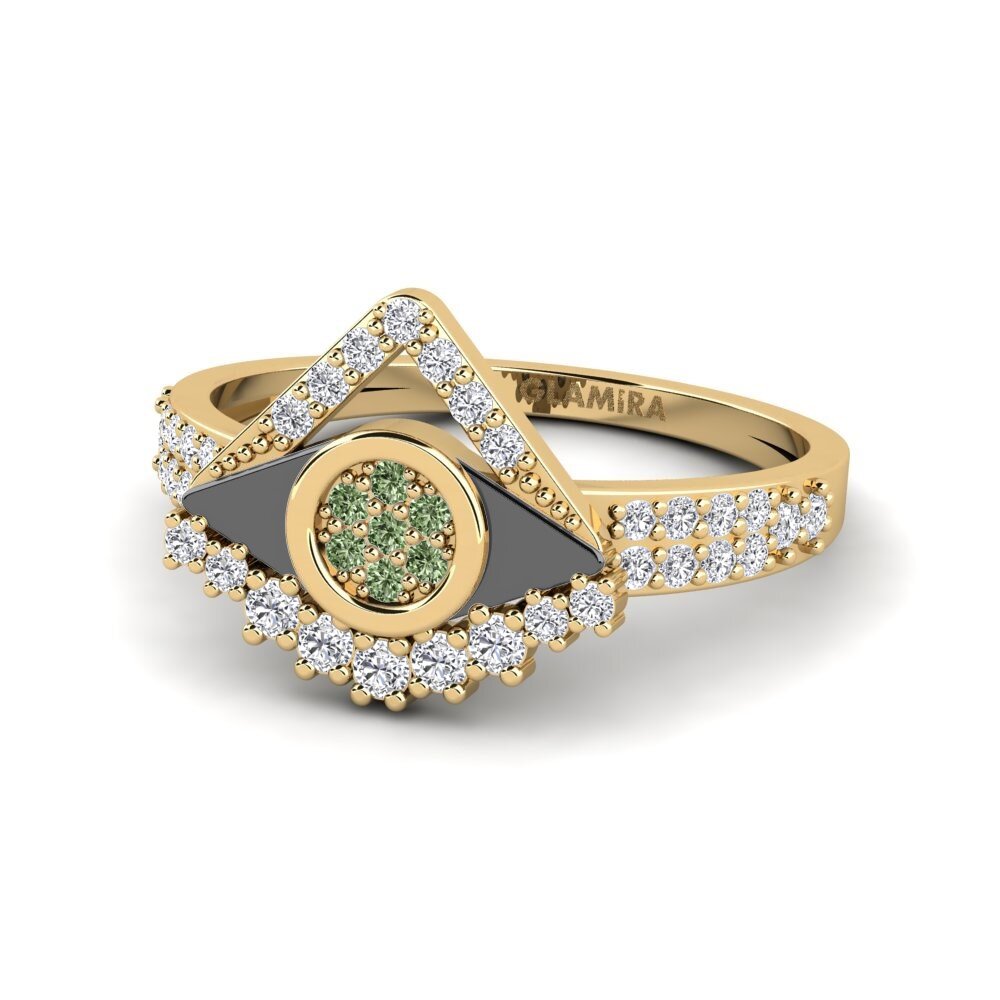 Diamante Verde Anel Effeho