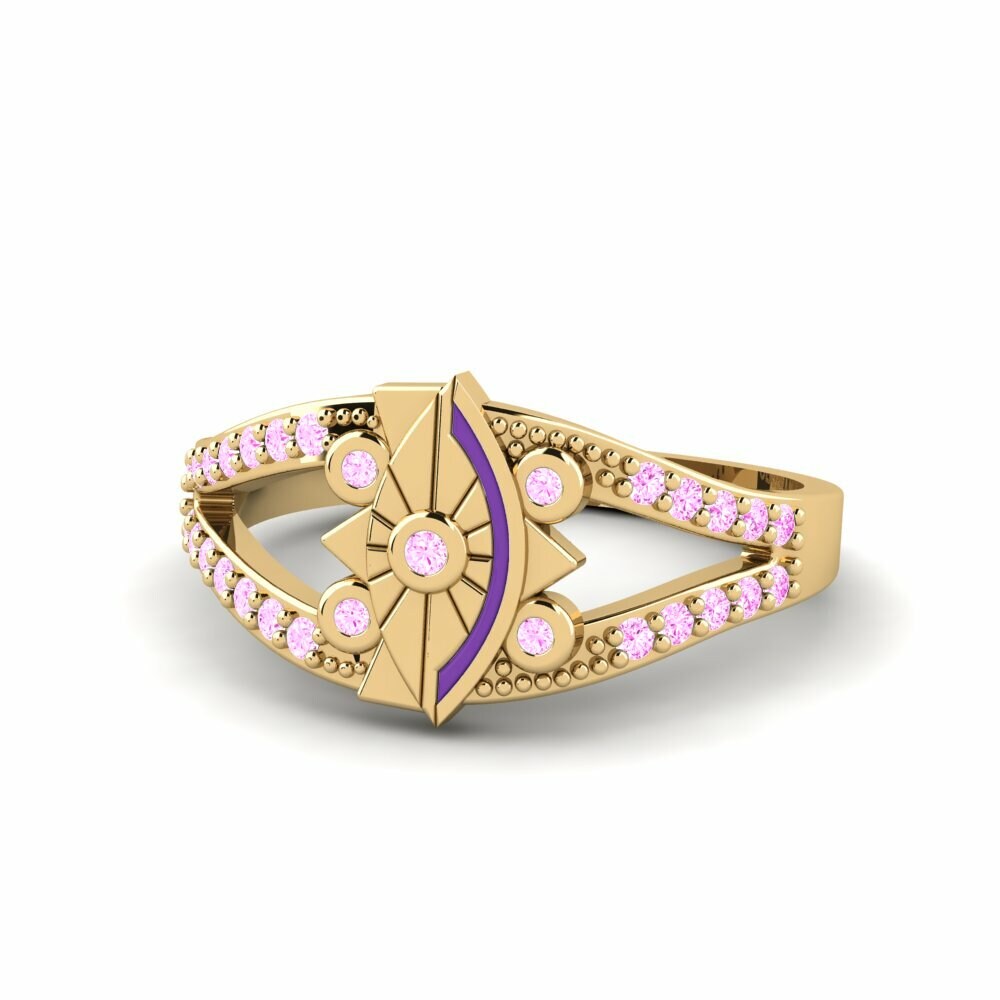 Saphir Rose Bague Elegancki