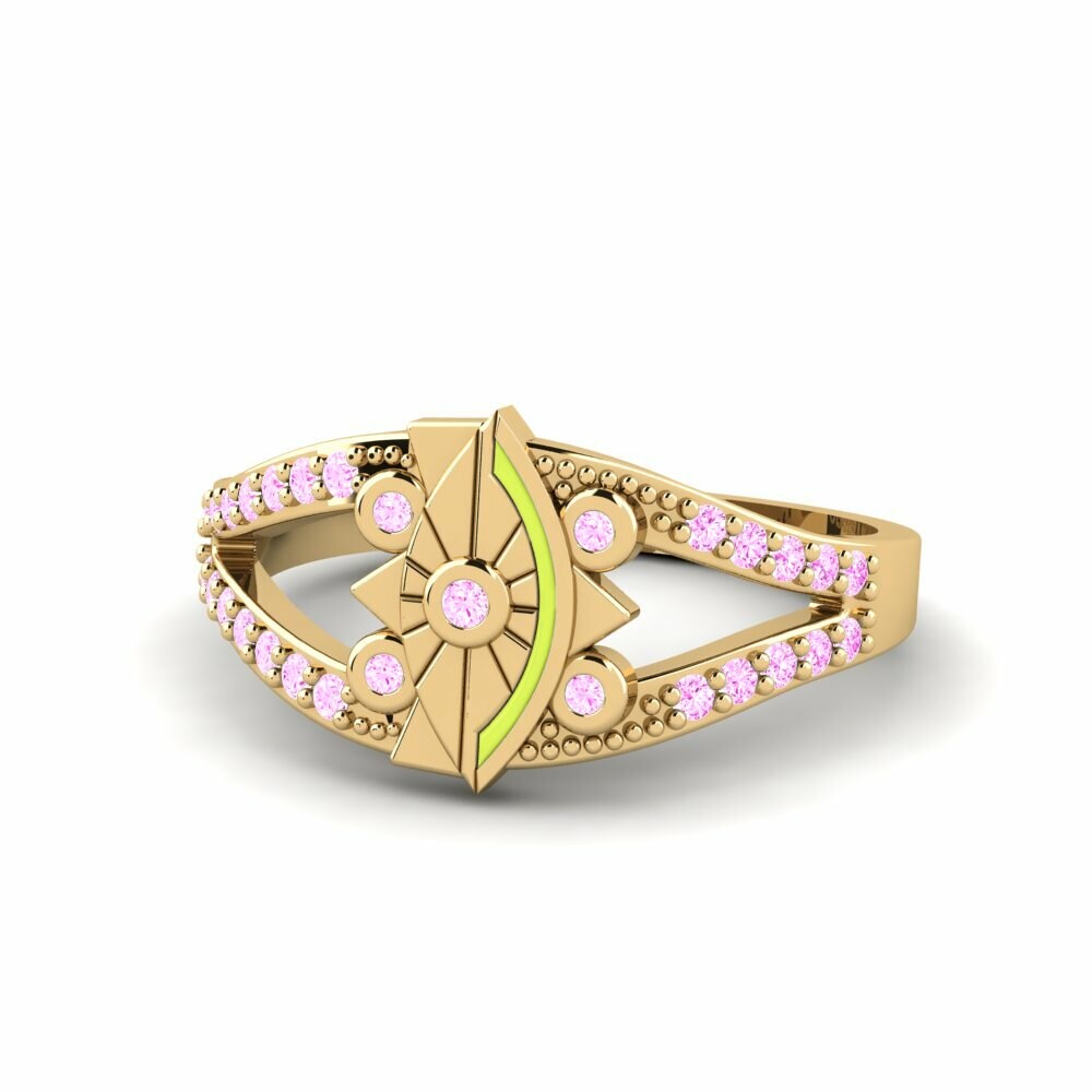Saphir Rose Bague Elegancki