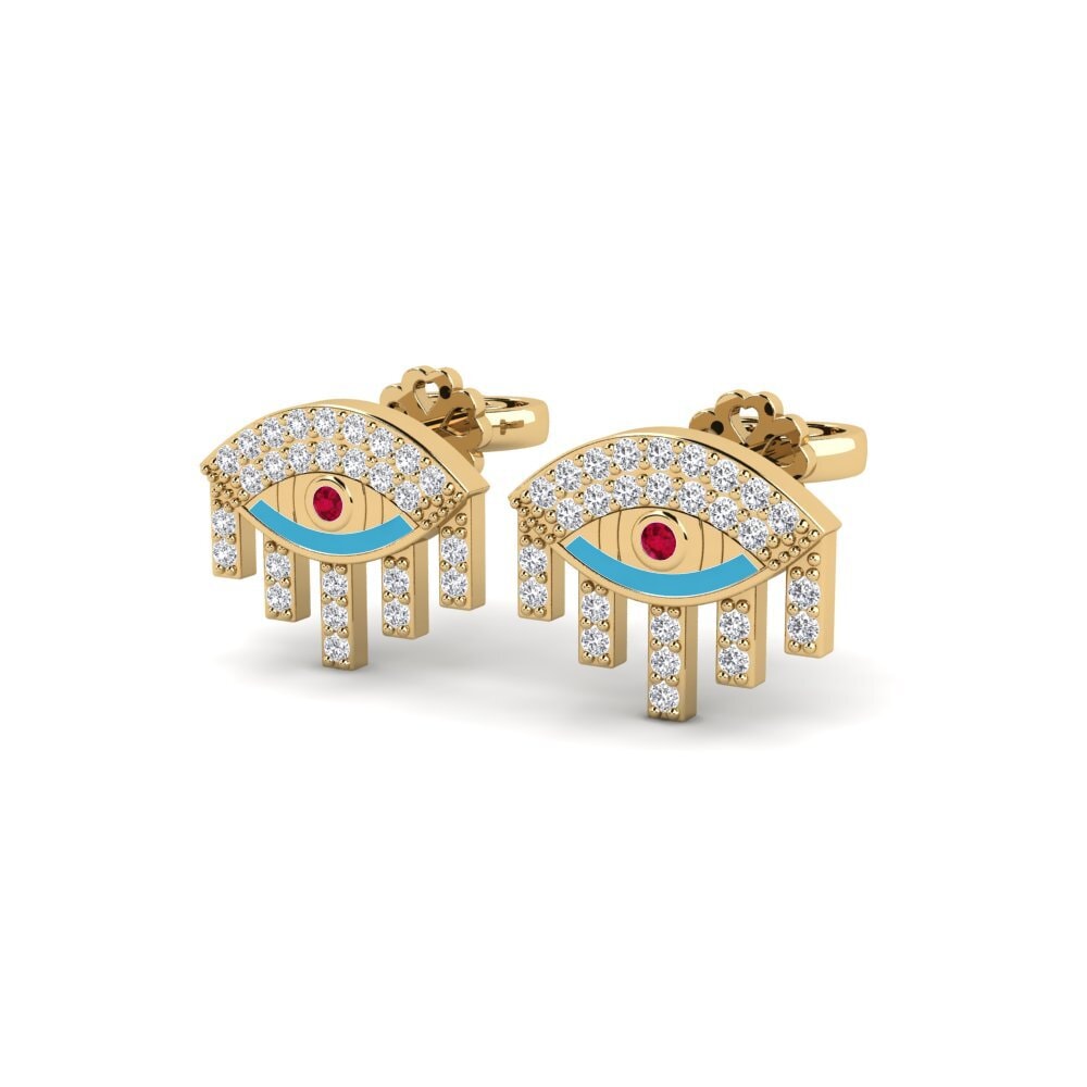 Rubis Boucle d'oreille femme Kupenya