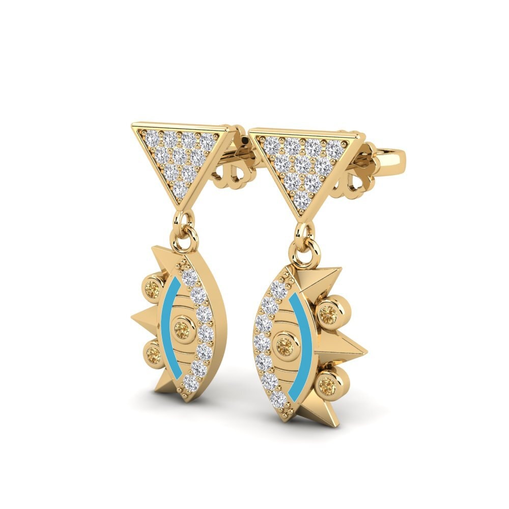 Brown Diamond Women's Earring Luceat