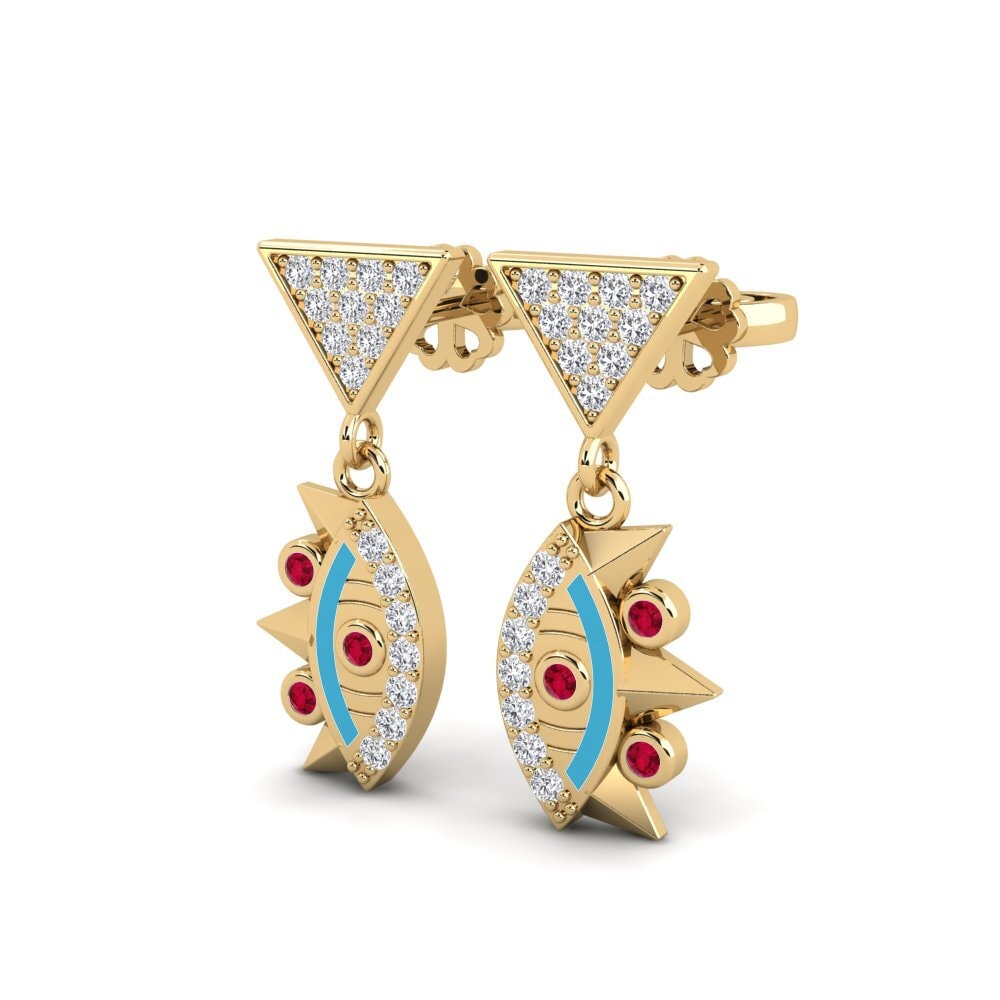 Rubis Boucle d'oreille femme Luceat