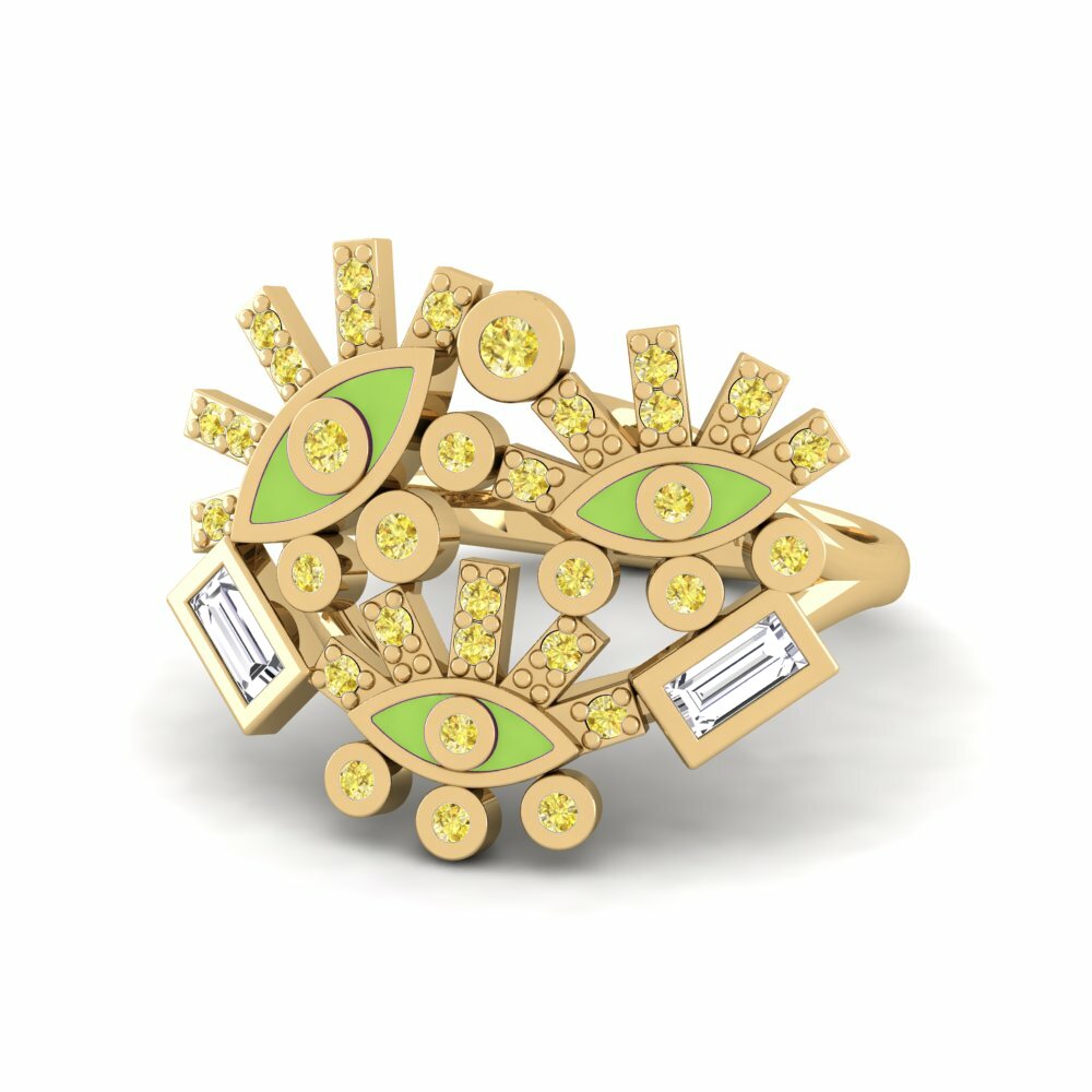 Saphir Jaune Bague Magnesia