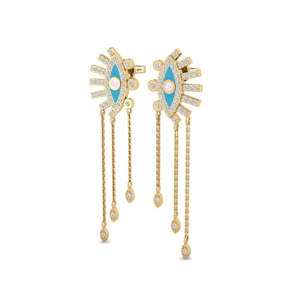 Zafiro Rosado Pendiente de mujer Myring