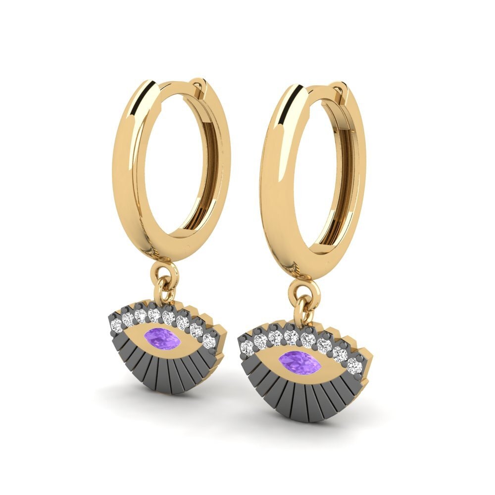 Améthyste Boucle d'oreille femme Nesans