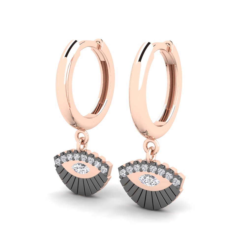 14k Rose Gold Women's Earring Nesans