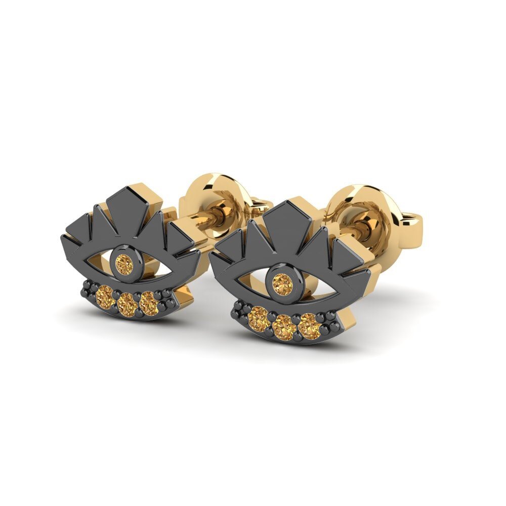 Brown Diamond Women's Earring Pentsatu