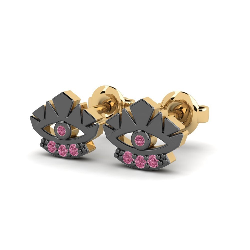 Granate Rhodolite Pendiente de mujer Pentsatu