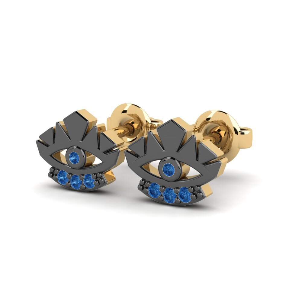 Dark Blue Zirconia Women's Earring Pentsatu
