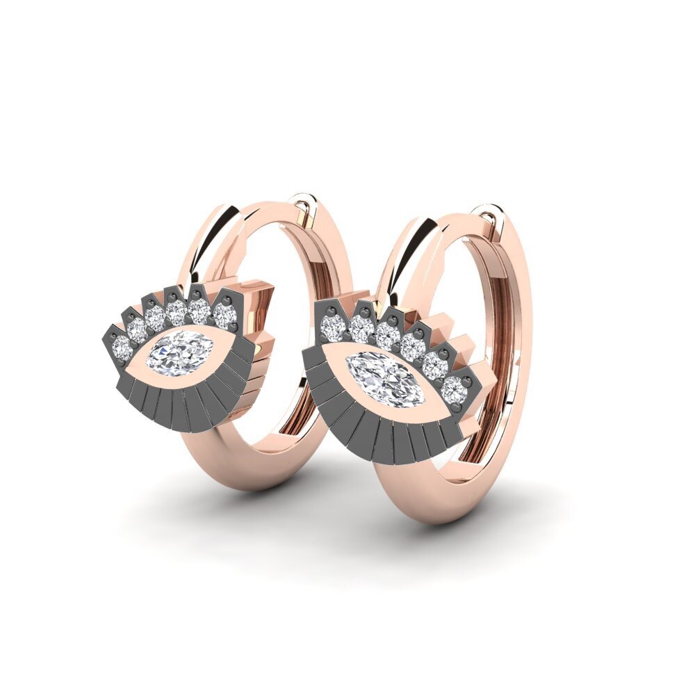 14k Rose Gold Women's Earring Pinsatu