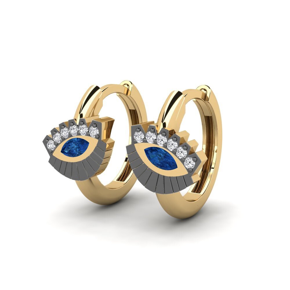 Dark Blue Zirconia Women's Earring Pinsatu
