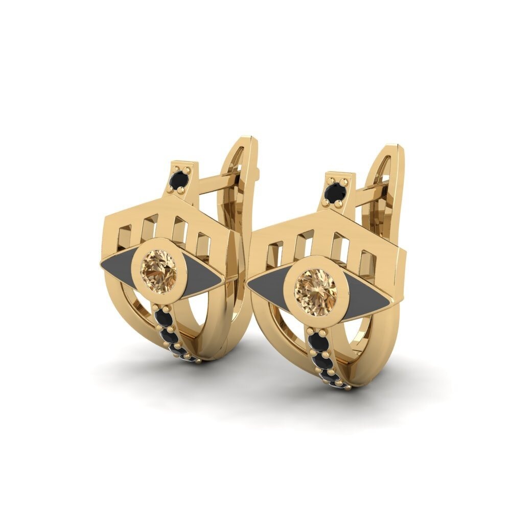 Brown Diamond Women's Earring Pureabile