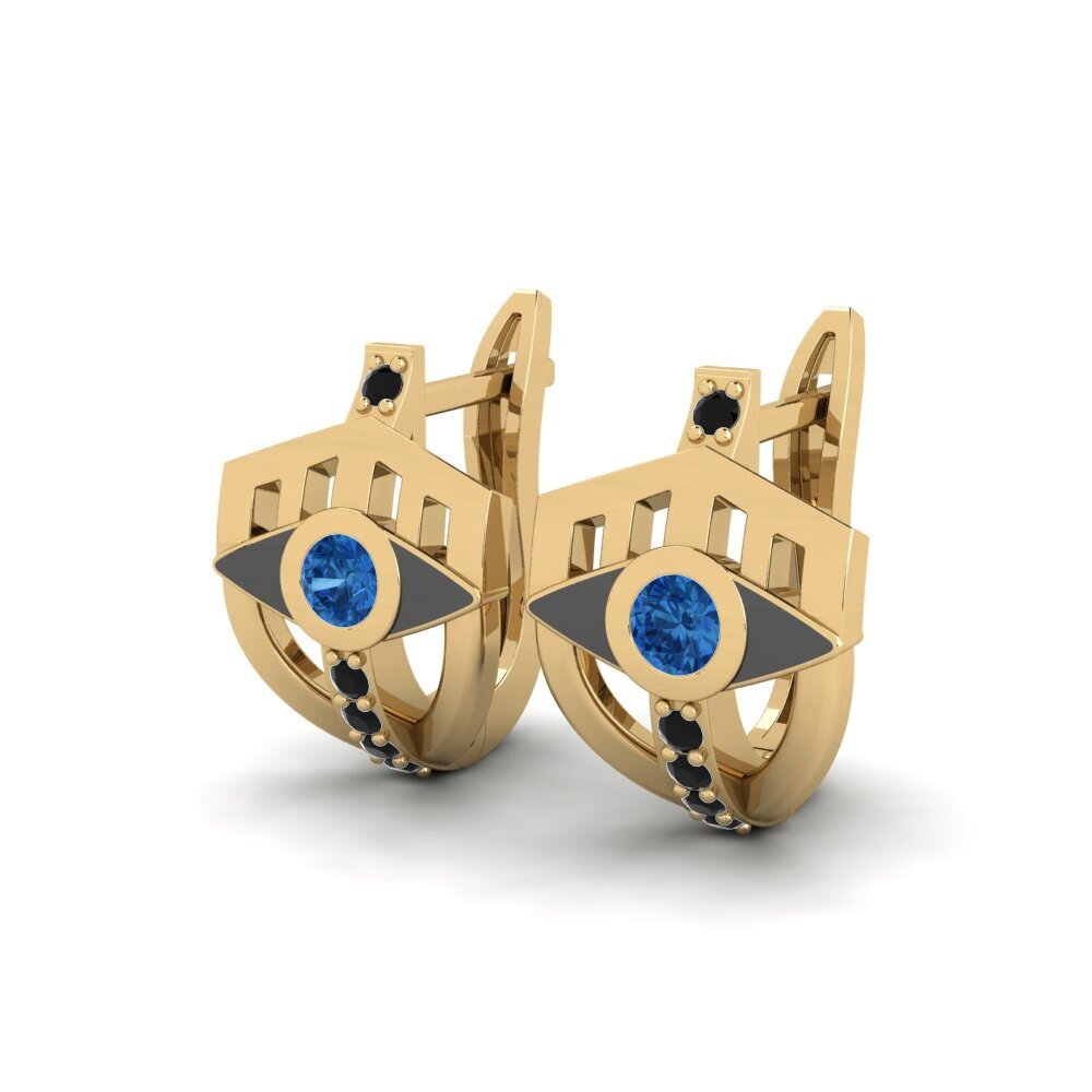 Dark Blue Zirconia Women's Earring Pureabile