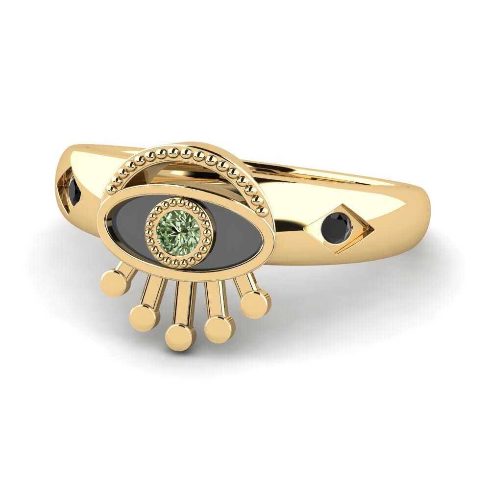 Diamante Verde Anel Querer
